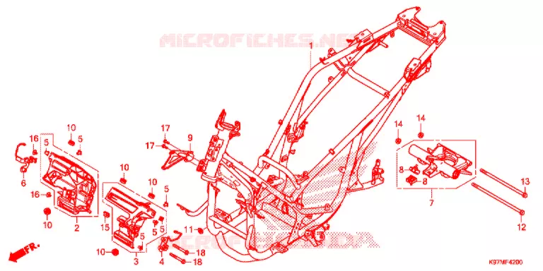 FRAME CHASSIS Honda SCOOTER 150 PCX 2019  WW150HVJ