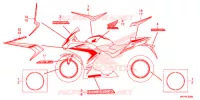 EMBLEEM/STREEP voor Honda CBR 500 R ABS 2019