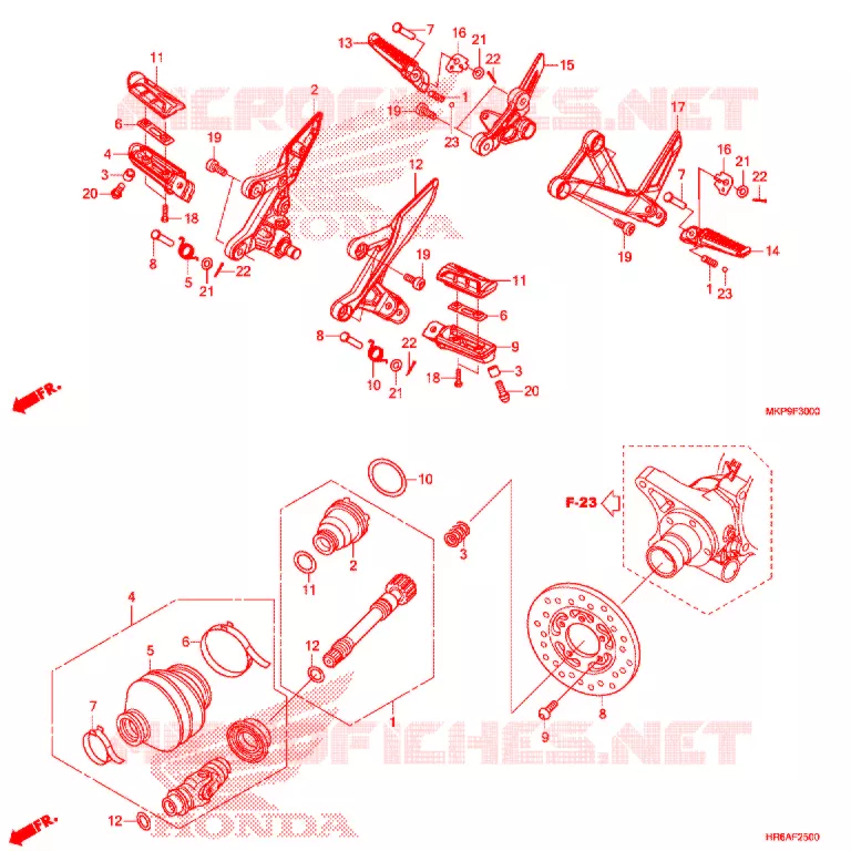 PEDAAL/OPSTAP Honda MOTO 500 CB 2019  CB500FAK