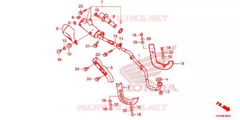 UITLAATDEMPER (CRF110F'19-) Honda MOTO 110 CRF 2020  CRF110FL