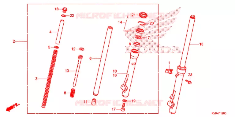 VOOR VORK Honda MOTO 110 CRF 2020  CRF110FL