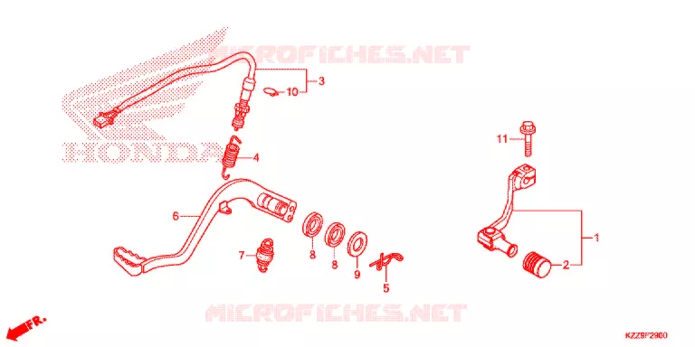 PEDAAL/OPSTAP Honda MOTO 250 CRF 2019  CRF250LK