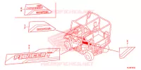 EMBLEEM/STREEP voor Honda PIONEER 700 M2 DELUXE CAMO 2020
