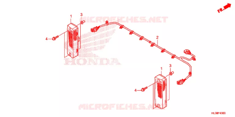 ACHTERLICHT/KENTEKEN LICHT Honda ATV 700 PIONEER 2020  SXS700M2DL