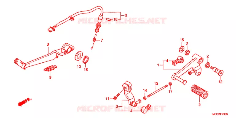 PEDAAL/OPSTAP Honda MOTO 700 NC 2012  NC700XC