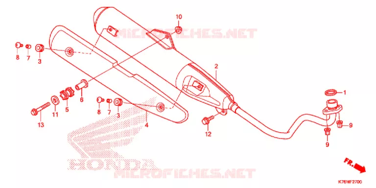 UITLAATDEMPER(2) Honda MOTO 110 EX5 2019  NBC110MDFK