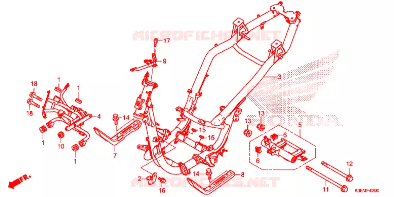 FRAME CHASSIS Honda SCOOTER 150 PCX 2016  WW150F
