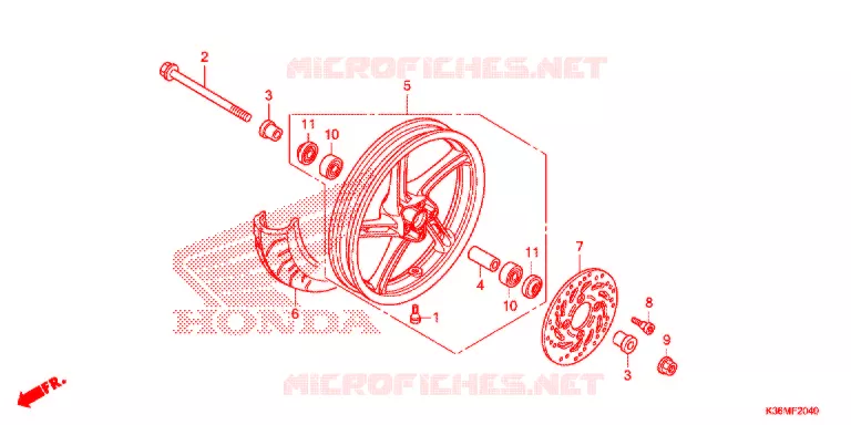 VOOR WIEL Honda SCOOTER 150 PCX 2016  WW150F
