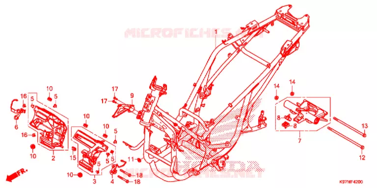 FRAME CHASSIS Honda SCOOTER 150 PCX 2018  WW150J