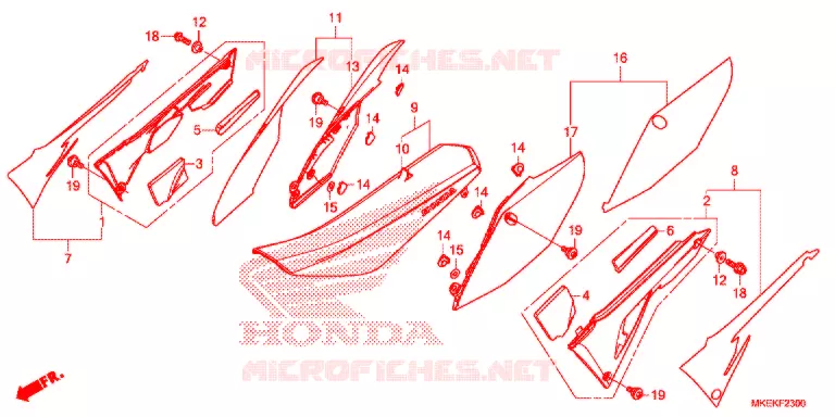 ZITTING - KAP  Honda MOTO 450 CRF 2019  CRF450RWEK