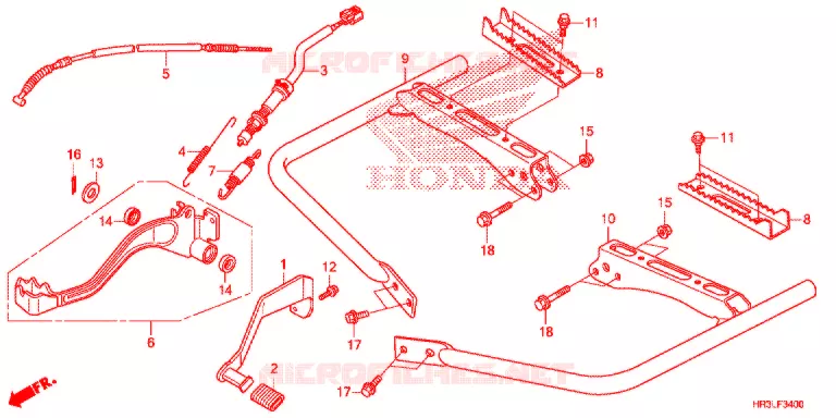PEDAAL/OPSTAP Honda ATV 420 FOURTRAX 2020  TRX420FA2L