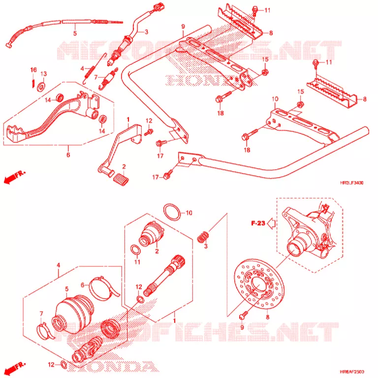 PEDAAL/OPSTAP Honda ATV 420 FOURTRAX 2020  TRX420FM1L