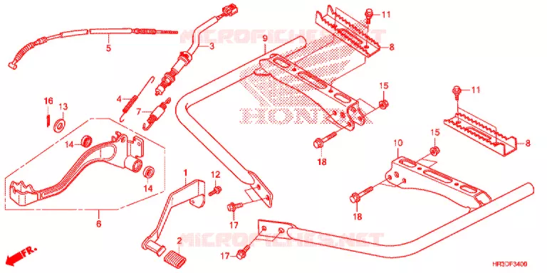 PEDAAL/OPSTAP Honda ATV 420 FOURTRAX 2020  TRX420FM1L
