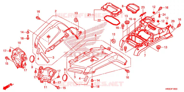 VOORSPATBORD Honda ATV 420 FOURTRAX 2020  TRX420FM1L