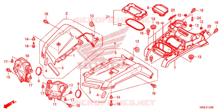 VOORSPATBORD Honda ATV 420 FOURTRAX 2020  TRX420TM1L