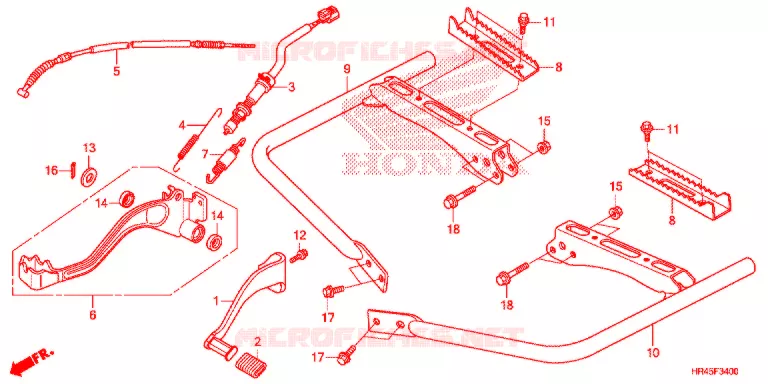 PEDAAL/OPSTAP Honda ATV 520 FOURTRAX 2022  TRX520FM1L