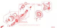 ACHTER VORK/PROPELLERAS(2) voor Honda FOURTRAX 520 FOREMAN RUBICON 4X4 AT DCT EPS 2020