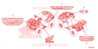 EMBLEEM/STREEP voor Honda FOURTRAX 520 FOREMAN RUBICON 4X4 AT DCT EPS 2020