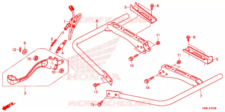 PEDAAL/OPSTAP Honda ATV 520 FOURTRAX 2020  TRX520FA7L