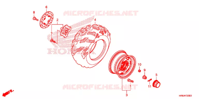VOOR WIEL Honda ATV 520 FOURTRAX 2020  TRX520FM6L