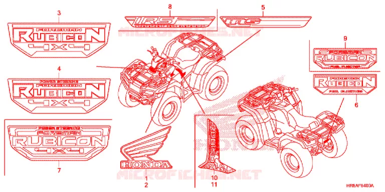 EMBLEEM/STREEP Honda ATV 520 FOURTRAX 2020  TRX520FM6L