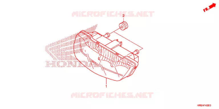 ACHTERLICHT/KENTEKEN LICHT Honda ATV 520 FOURTRAX 2020  TRX520FM6L