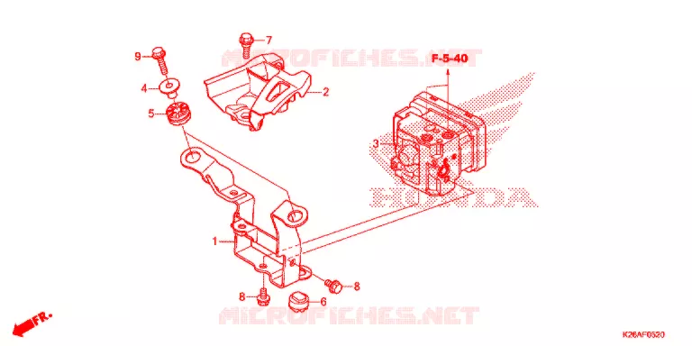 VOORREM HOOFDCILINDER/ABS MODULATOR Honda MOTO 125 MSX 2020  MSX125AL
