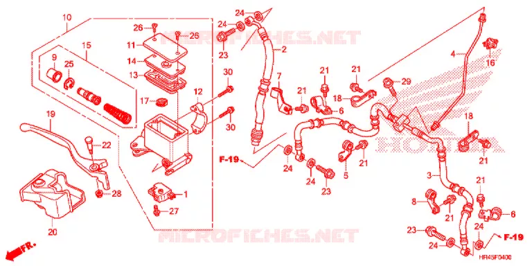 REMPOMP VOOR Honda ATV 520 FOURTRAX 2020  TRX520FM2L