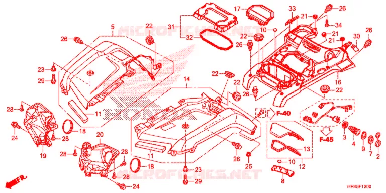 VOORSPATBORD Honda ATV 520 FOURTRAX 2020  TRX520FM2L