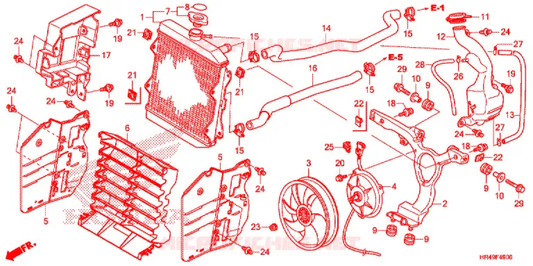 RADIATOR Honda ATV 520 FOURTRAX 2020  TRX520FM2L