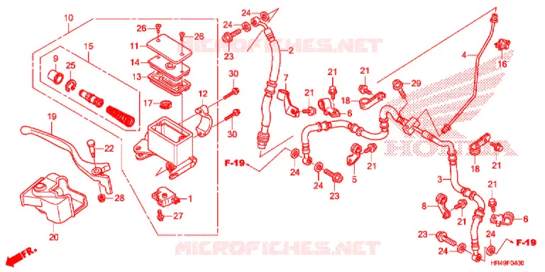 REMPOMP VOOR Honda ATV 520 FOURTRAX 2020  TRX520FM2L