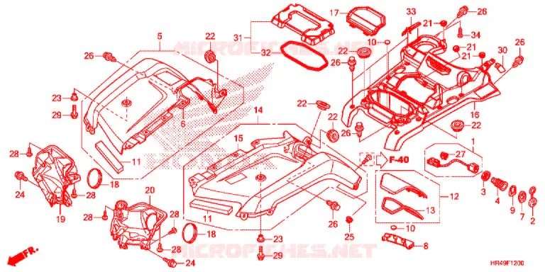 VOORSPATBORD Honda ATV 520 FOURTRAX 2020  TRX520FM2L