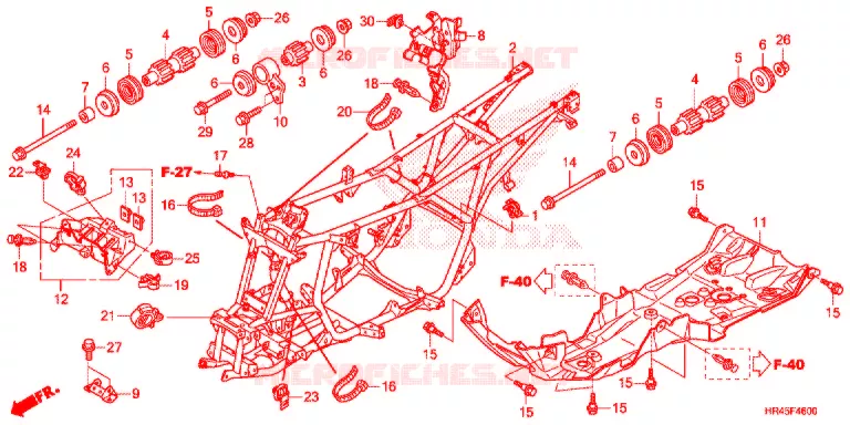 FRAME CHASSIS Honda ATV 520 FOURTRAX 2020  TRX520FM2L