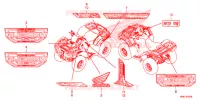 EMBLEEM/STREEP voor Honda FOURTRAX 520 RUBICON DCT EPS DELUXE 2020
