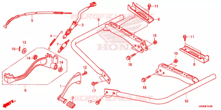 PEDAAL/OPSTAP Honda ATV 520 FOURTRAX 2020  TRX520FE2L